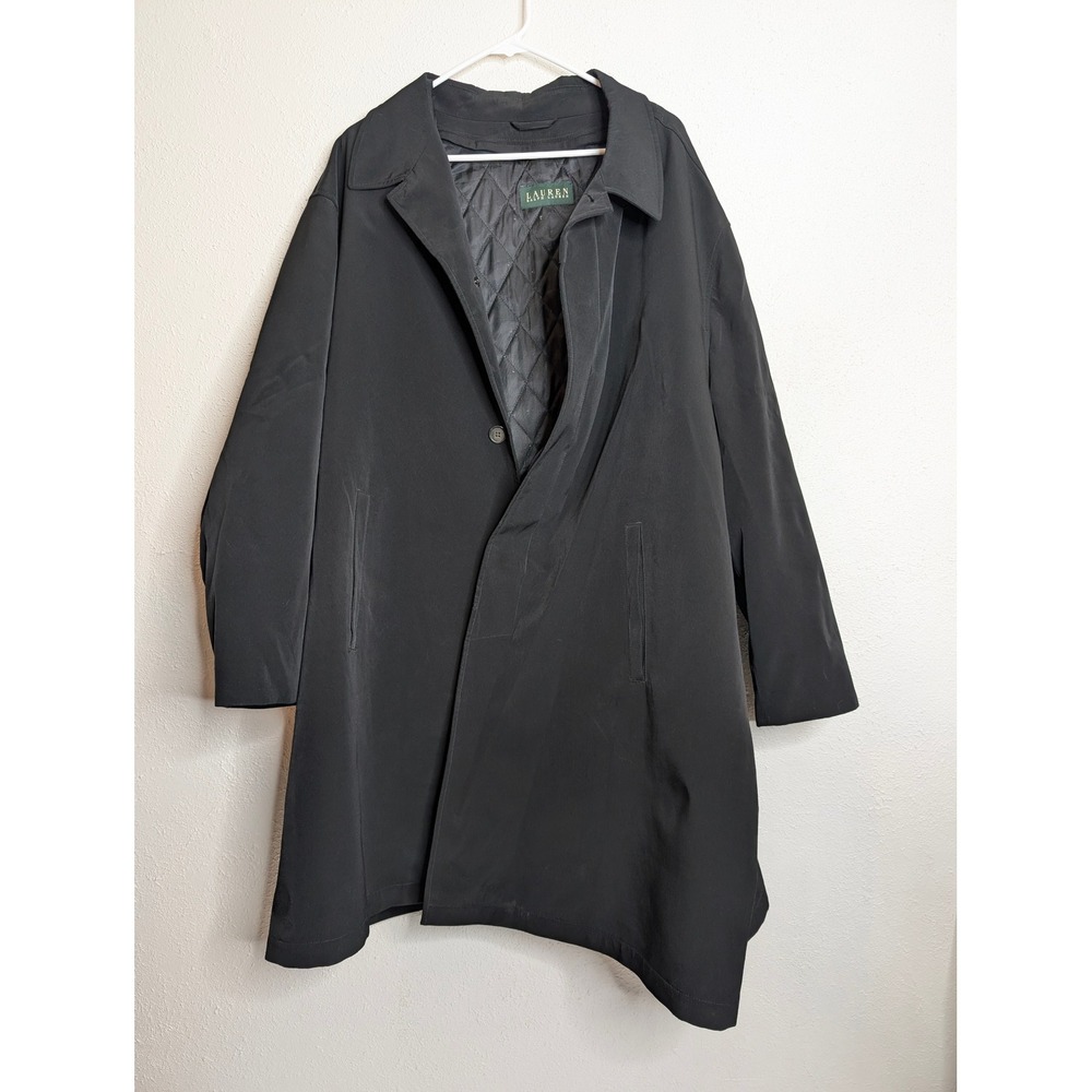 Lauren Ralph Lauren Mens 60R Jacket Water Repellent Wool Lining Old Money Black